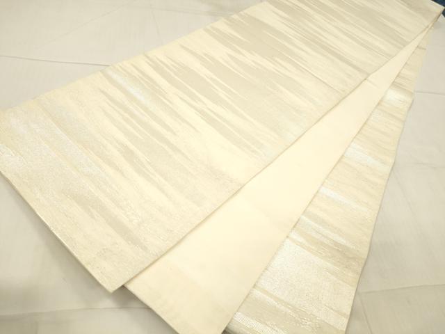 平和屋着物*夏物 全通柄袋帯 抽象文様 銀糸 正絹 逸品 DAAW4227cm