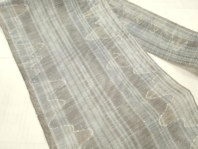 平和屋着物*夏物 八寸名古屋帯 抽象間道 正絹 逸品 DAAW4230cm