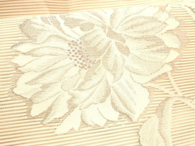 平和屋着物*夏物 絽綴れ 八寸名古屋帯 枝花文 銀糸 正絹 逸品 DAAW4235cm