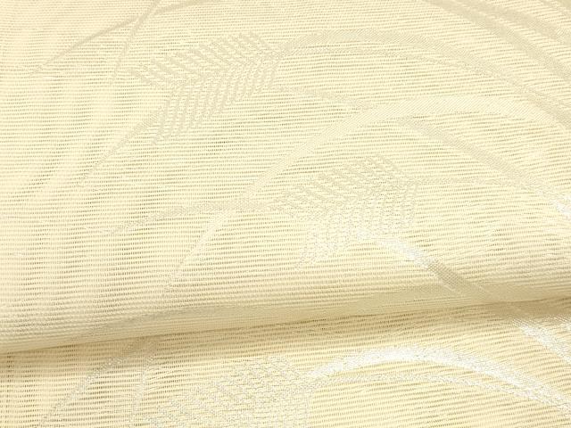 平和屋着物*夏物 六通柄袋帯 草葉文 銀糸 正絹 逸品 DAAW4249cm