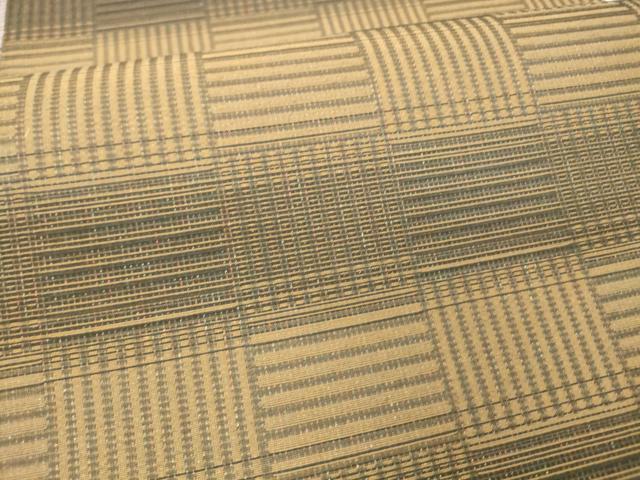 平和屋着物●両面 全通柄袋帯 紬地 霞文 抽象文様 正絹 逸品 DAAW4369cm