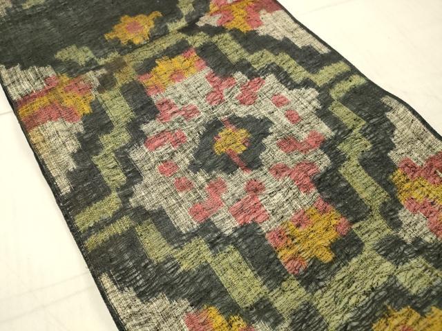 平和屋着物▽六通柄袋帯 スリーシーズン 春夏秋 抽象花文 正絹 逸品 DAAW4379cm