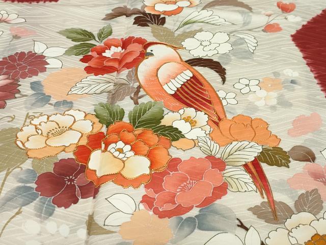 平和屋着物●豪華振袖 駒刺繍 絞り 鳳凰草花文 金彩 近鉄扱い 正絹 逸品 DAAW5043ud