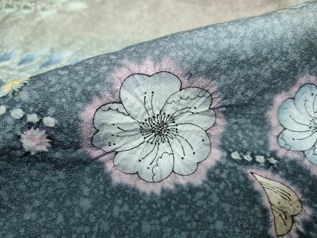 平和屋着物●訪問着 絞り 辻が花 暈し染め 正絹 逸品 DAAW5107ud