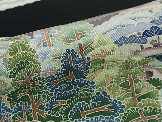 平和屋着物●本加賀友禅作家 東藤 岳 黒留袖 風景樹林文 正絹 逸品 DAAW5111ud