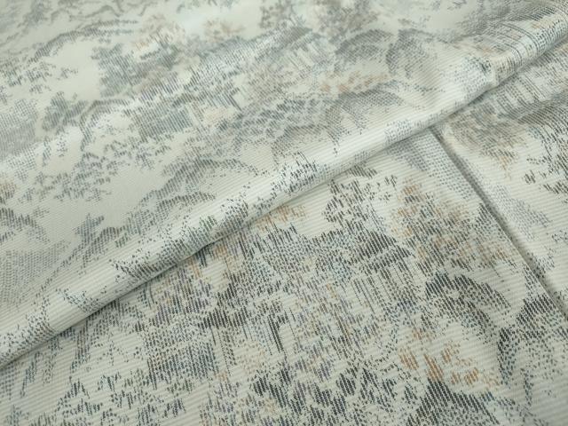 平和屋着物●上質な紬 風景樹林文 正絹 逸品 DAAW5116ud