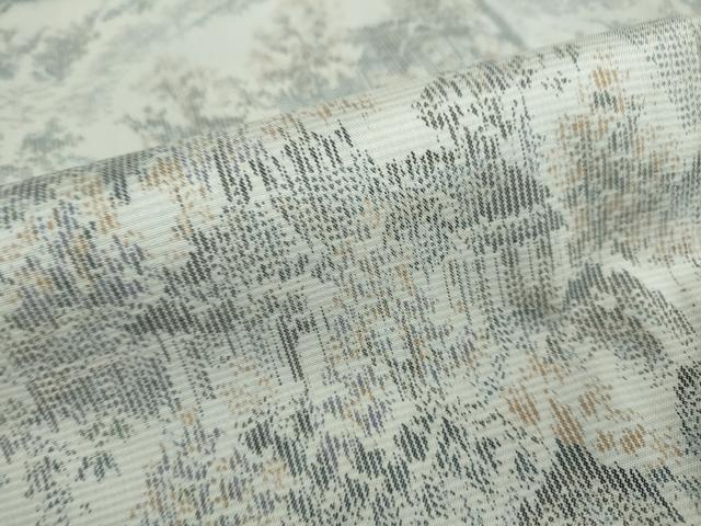平和屋着物●上質な紬 風景樹林文 正絹 逸品 DAAW5116ud