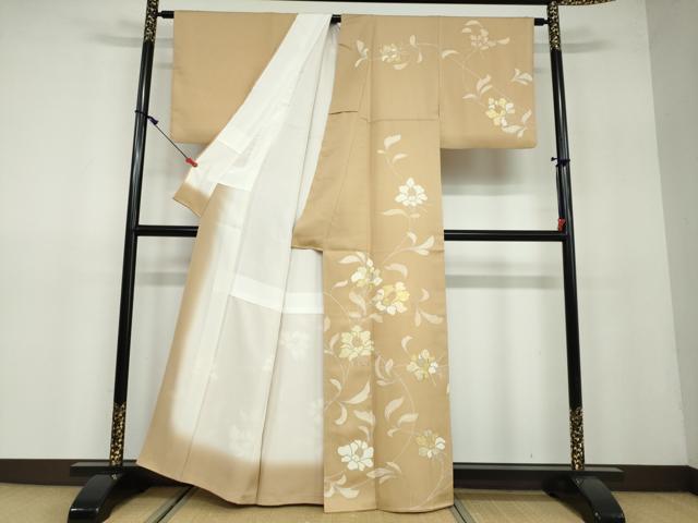 平和屋着物●訪問着 駒刺繍 枝花文 金彩 正絹 逸品 DAAW5135ud