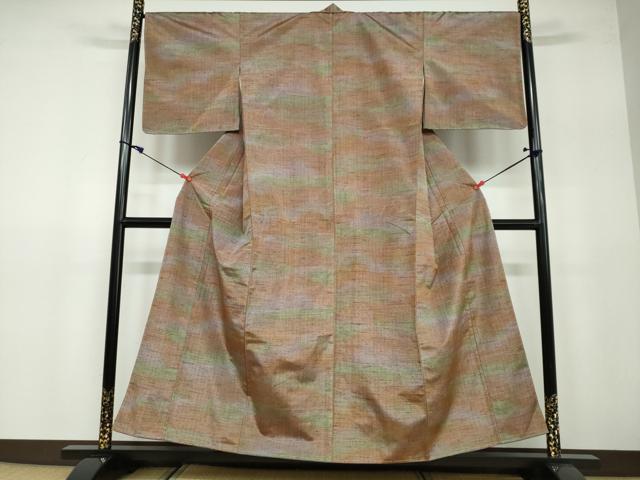 平和屋着物●上質な紬 霞文 正絹 逸品 未使用 DAAW5149ud