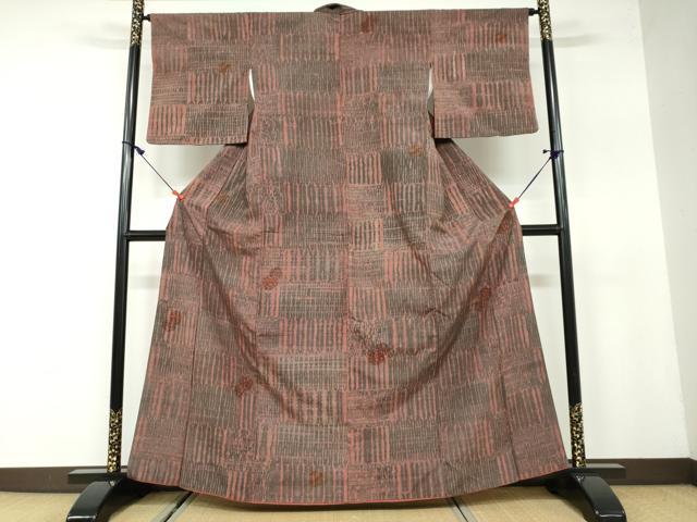 平和屋着物●上質な紬 絞り 手毬文 銀座せきね 正絹 逸品 DAAW5258ud