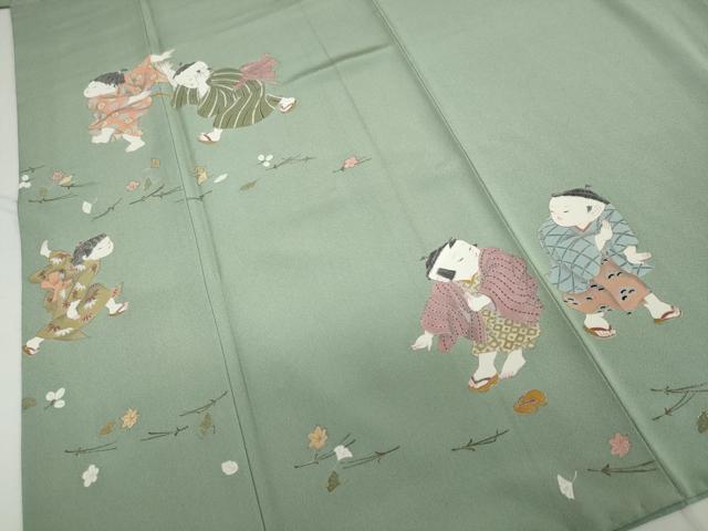 平和屋着物●豪華色留袖 作家物 童子遊び 金彩 正絹 逸品 DAAW526ud
