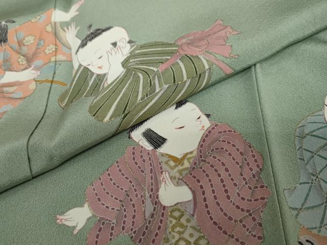 平和屋着物●豪華色留袖 作家物 童子遊び 金彩 正絹 逸品 DAAW526ud