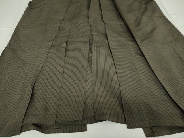 平和屋着物●男性 馬乗り袴 縞 正絹 逸品 DAAW5292ud