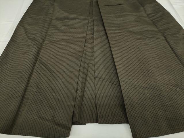平和屋着物●男性 馬乗り袴 縞 正絹 逸品 DAAW5292ud