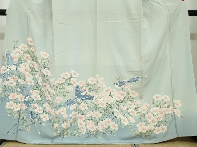 平和屋着物●豪華色留袖 友禅 花鳥文 暈し染め 正絹 逸品 DAAW5369ud