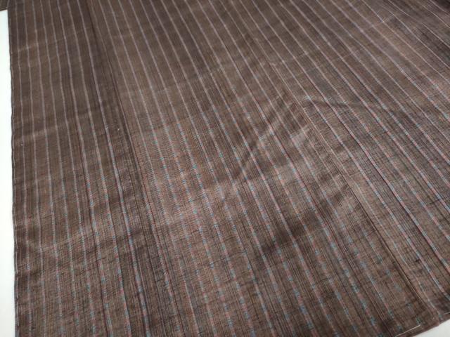 平和屋着物●上質な紬 縞 正絹 逸品 未使用 DAAW5417ud