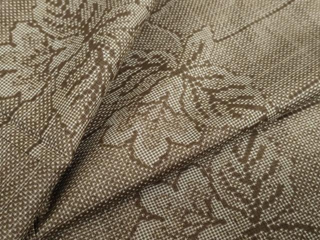 平和屋着物●本場大島紬 7マルキ 草花文 正絹 逸品 DAAW5422ud
