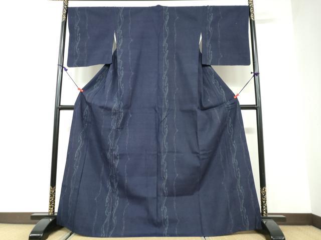 平和屋着物●結城紬 100亀甲 流水文 三越扱い 正絹 逸品 DAAW5474ud