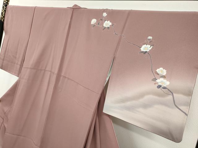 平和屋着物●訪問着 友禅 作家物 枝花文 暈し染め 正絹 逸品 DAAW5490ud
