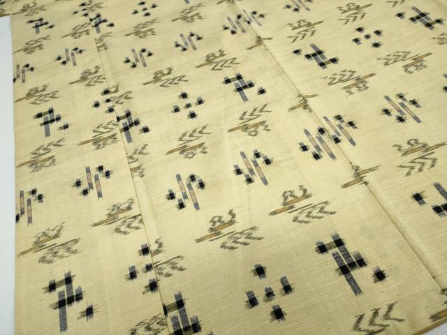 平和屋着物●上質な紬 絣文様 正絹 逸品 DAAW5526ud