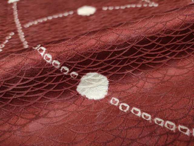 平和屋着物●上質な小紋 絞り 抽象文様 正絹 逸品 DAAW5535ud