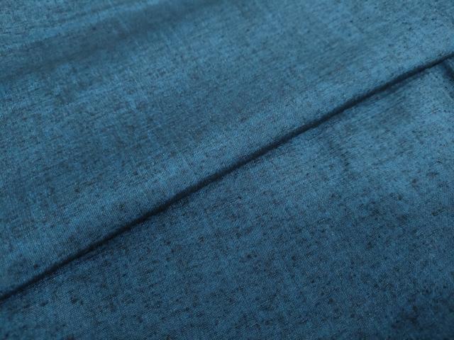 平和屋着物●男性 紬 アンサンブル 濃藍色 正絹 逸品 DAAW5540ud
