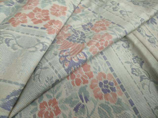 平和屋着物●上質な紬 花鳥間道 正絹 逸品 DAAW5639ud