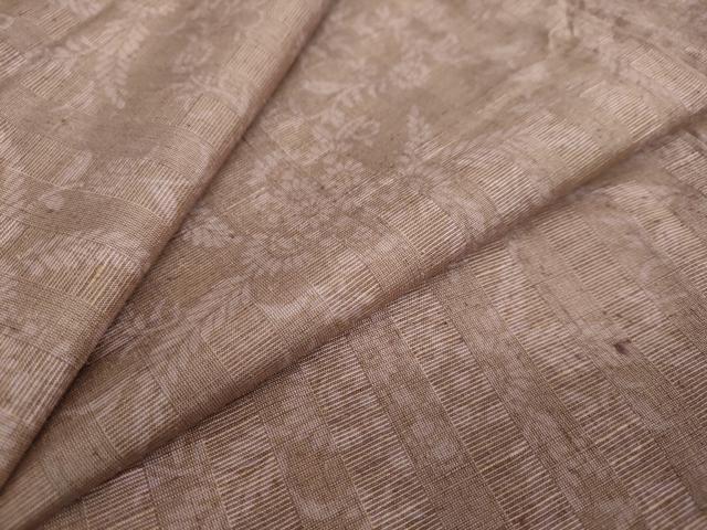 平和屋着物●上質な紬 花鳥文 正絹 逸品 DAAW5699ud
