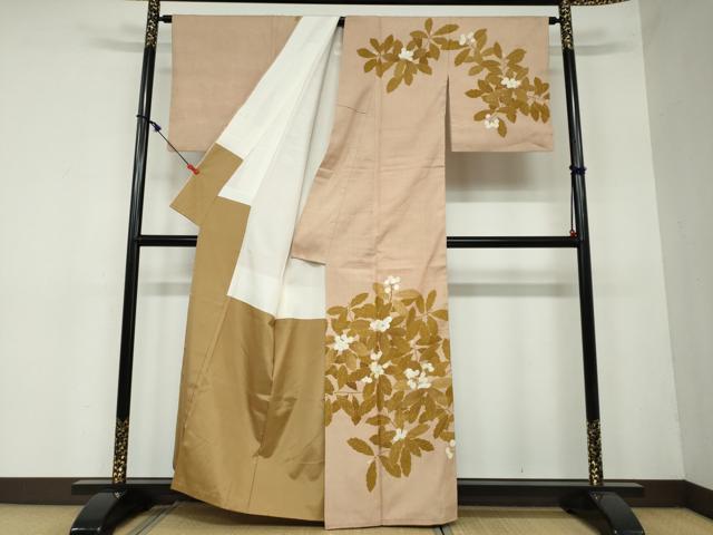 平和屋着物●訪問着 紬地 成り物 正絹 逸品 DAAW5731ud