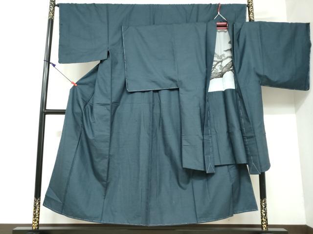 平和屋着物●男性 紬 アンサンブル 長羽織 110亀甲 総詰め 正絹 逸品 DAAW5753ud