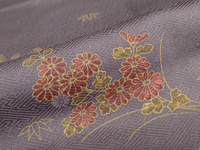 平和屋着物●訪問着 絞り 流水草花文 金彩 正絹 逸品 DAAW5791ud