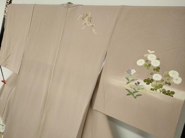 平和屋着物●訪問着 草花文 暈し染め 金彩 正絹 逸品 DAAW5802ud