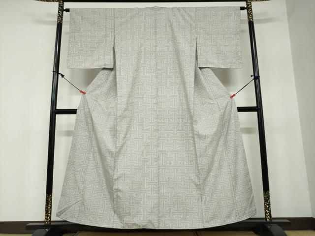 平和屋着物●本場大島紬 白大島 龍郷絣 秋名バラ アンサンブル 7マルキ 正絹 逸品 未使用 DAAW5829ud