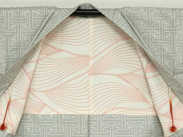 平和屋着物●本場大島紬 白大島 龍郷絣 秋名バラ アンサンブル 7マルキ 正絹 逸品 未使用 DAAW5829ud