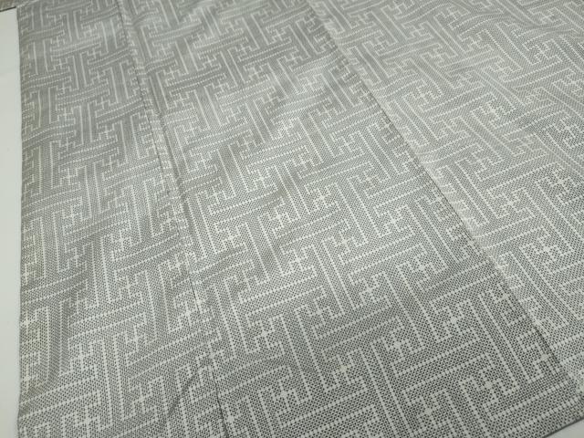 平和屋着物●本場大島紬 白大島 龍郷絣 秋名バラ アンサンブル 7マルキ 正絹 逸品 未使用 DAAW5829ud