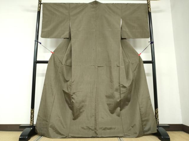 平和屋着物●上田つむぎ 縞 証紙付き 正絹 逸品 DAAW5835ud