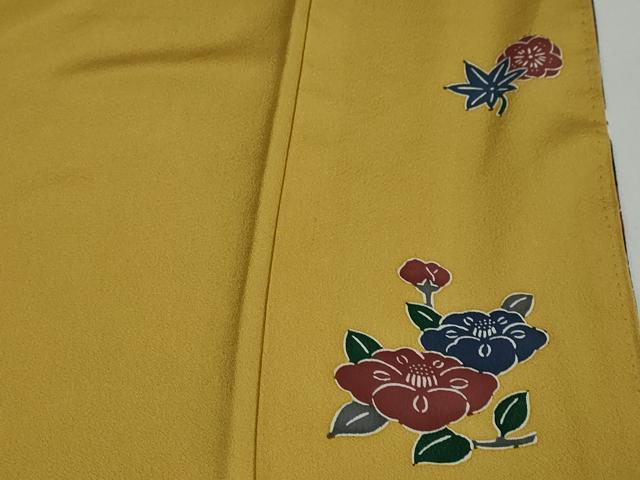 平和屋着物●手差し紅型作家 都巳二 訪問着 飛鶴草花文 鬼しぼ縮緬 正絹 逸品 DAAW5852ud