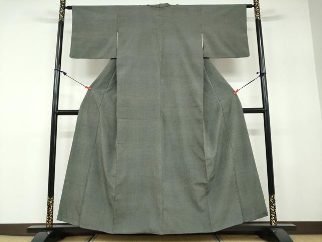 平和屋着物●本塩沢 110亀甲 総詰め 正絹 逸品 DAAW5870ud