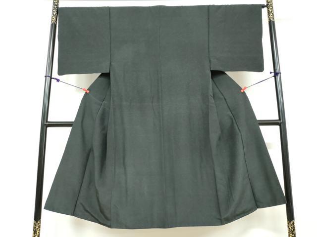 平和屋着物●男性 髭紬 色無地 百入茶色 正絹 逸品 DAAW5975ud