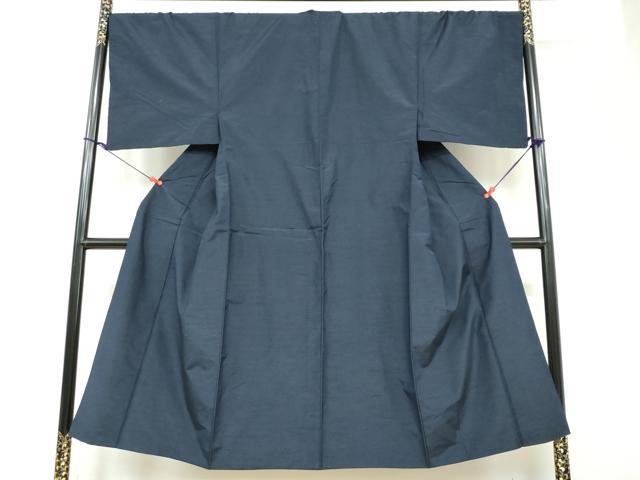 平和屋着物●男性 紬 鉄紺色 正絹 逸品 DAAW5980ud