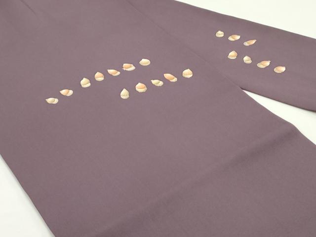 平和屋着物●塩瀬 九寸名古屋帯 どんぐり 桑の実色 正絹 逸品 DAAW6606ob