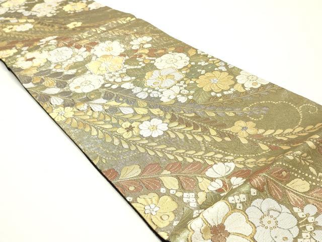 平和屋着物●六通柄袋帯 辻が花 金銀糸 正絹 逸品 DAAW6866ob