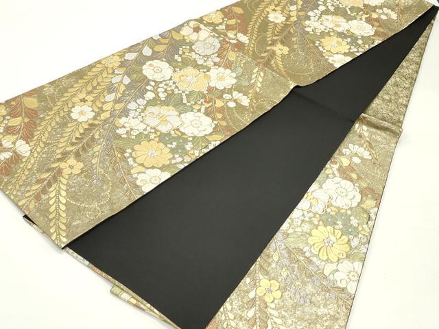 平和屋着物●六通柄袋帯 辻が花 金銀糸 正絹 逸品 DAAW6866ob