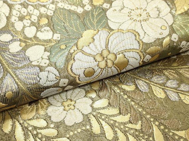 平和屋着物●六通柄袋帯 辻が花 金銀糸 正絹 逸品 DAAW6866ob