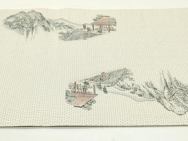 平和屋着物●全通柄袋帯 本場大島紬地 作家物 沼津 正絹 逸品 DAAW6919ob