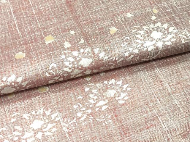 平和屋着物●全通柄袋帯 更紗花文 金銀彩 正絹 逸品 DAAW6953ob