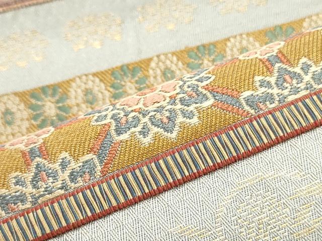 平和屋着物●六通柄袋帯 唐織 菱絢錦 あけぼの繭 金糸 正絹 逸品 DAAW6995ob