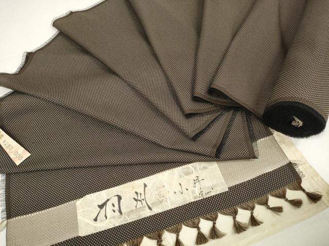 平和屋着物*夏物 お召 反物 着尺 十字絣 上代28万 逸品 未使用 DAAW7304zzz