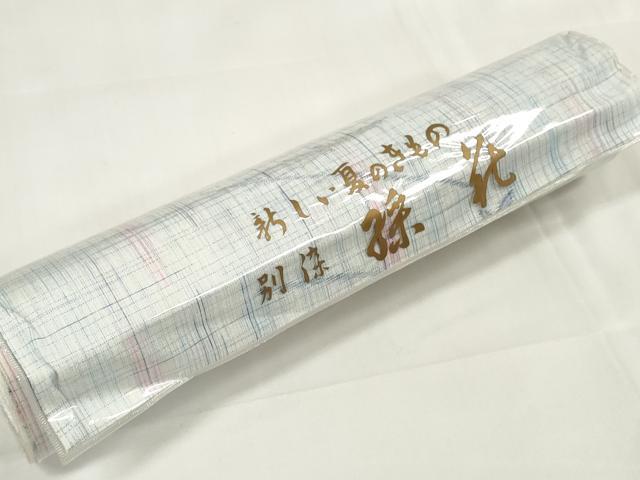 平和屋着物∴夏物 小紋・浴衣兼用 反物 着尺 草花文 綿 逸品 未使用 DAAW7445zzz