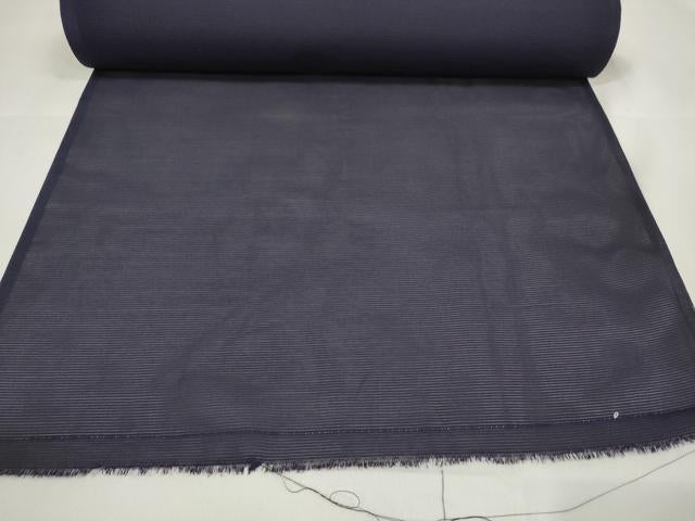 平和屋着物*夏物 色無地 反物 着尺 絽 深紫色 洗える着物 未使用 DAAW7452zzz